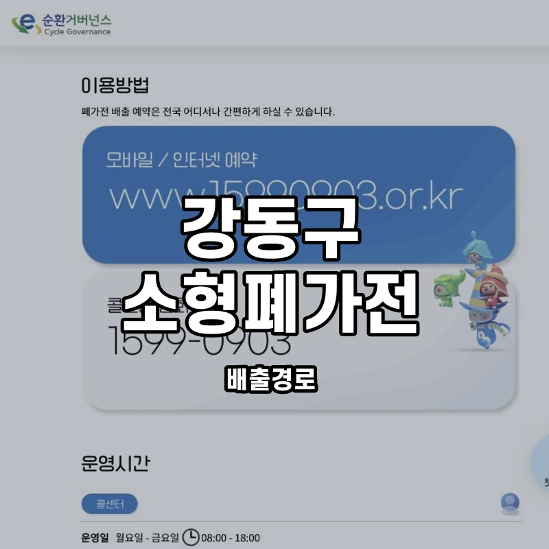 e순환거버넌스 공식 폐가전 방문수거 안내 화면