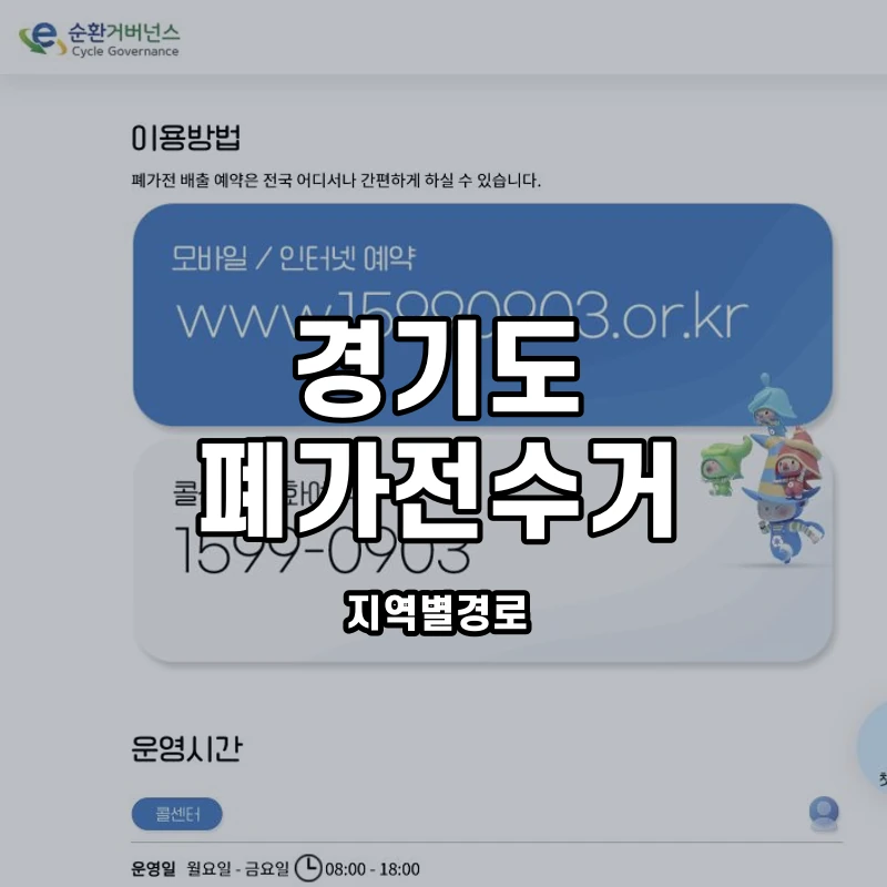 e순환거버넌스 공식 폐가전 방문수거 안내 화면